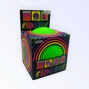 Super NeeDoh Ripples, XL Textured Nee Doh Ball Giant GREEN Squishy Sensory Toy